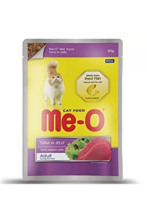 Meo Adult Jöle Ton Balıklı Yetişkin Pouch Kedi Maması 80 gr