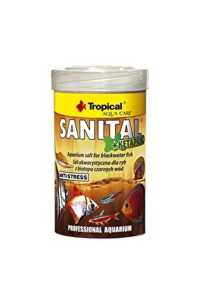 Sanital Ketapang Su Biyotopu Balıkları Için Akvaryum Tuzu Siyah 100 ml 120 gr