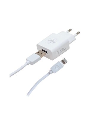 5 Volt 2100 Ma Hızlı Şarj Başlık Adaptörü Iphone Kablo Dahil (4767)