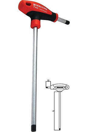 İzeltaş 4920 Allen Anahtar T Tipi Altı Köşe 4mm