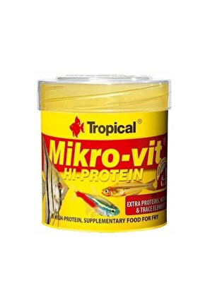 Mikro-vit Hı-protein Yavru Balıklar Için Yüksek Proteinli Balık Yemi 50 ml 32 gr