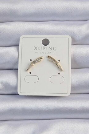 Xuping Gold Renk Zirkon Taşlı Küpe