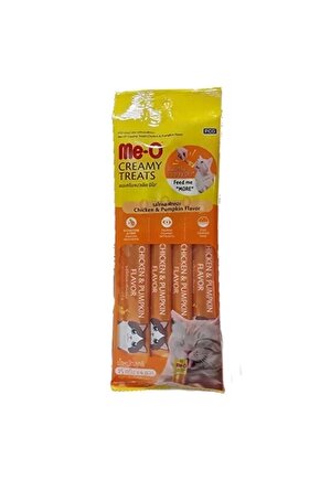 Meo Creamy Tavuk ve Bal Kabağı Lezzetli Kedi Ödül Maması 4x15 Gr