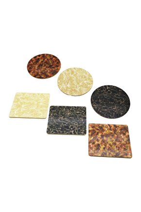 RENKLİ DESENLİ AHŞAP NİHALE MİX=YUVARLAK--KARE=19.5CM (4767) - AYZ9746-4485