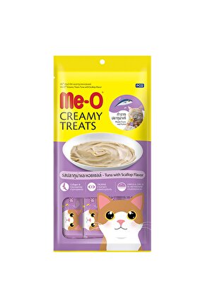 Creamy Treats Deniz Tarağı Ve Ton Balıklı Ek Besin Ve Kedi Ödülü 4x15gr