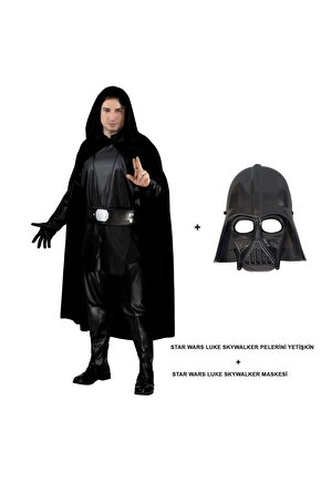 Star Wars Luke Skywalker Pelerini Yetişkin Ve Maskesi