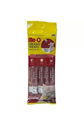Meo Creamy Ton Balıklı ve Domatesli Kedi Ödül Maması 4x15 Gr