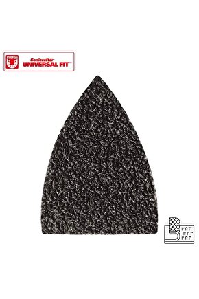 Wa2121 Çok Amaçlı Raspalama Makinası Için 34x34mm 20adet 80kum Cırtlı Universal Parmak Zımpara