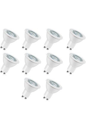 10 Adet 7 Watt 4000 Kelvin, Çok Kaliteli Gu10 Duy Led Ampul, Yüksek Lümen 4000 Kelvin Gu10 Duy Ampul