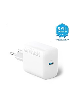 20W USB-C Şarj Cihazı - iPhone & Android ile Uyumlu Type-C Hızlı Şarj Adaptörü-  A2347 - Beyaz