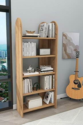 Dekoratif 5 Raflı Kitaplık Modern Kitaplık Kütüphane Organizer