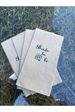 Bride To Be Baskılı 30x30 Kraft Peçete 50li