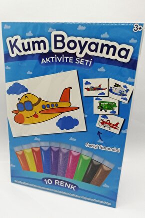 Sevimli Uçak | Uçak Kum Boyama Aktivite Seti