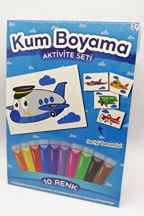 Kaptan Kanat | Uçak Kum Boyama Aktivite Seti