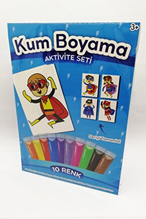 Uçan Tekme | Süper Kahraman Kum Boyama Aktivite Seti