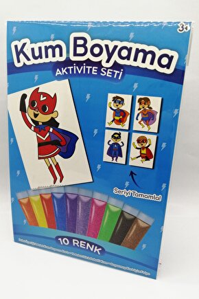 Süper Pelerin | Süper Kahraman Kum Boyama Aktivite Seti