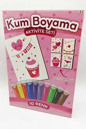 Tatlı Kalpler | Kalpler Kum Boyama Aktivite Seti