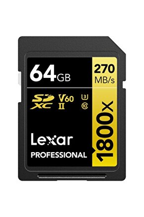 64gb Gold Series 1800x Uhs-ıı Sdxc Hafıza Kartı 270mbs Uyumlu