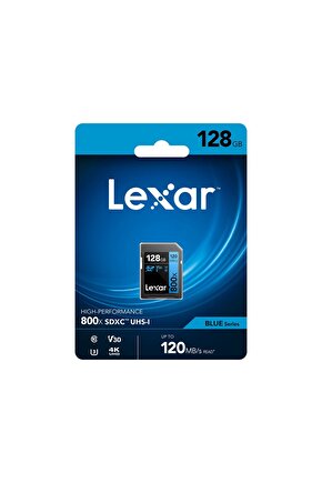 128gb 800x Sdxc U3 V30 C10 4k Uhd 120mbs Uhs-ı Hafiza Karti (blue Serıes )