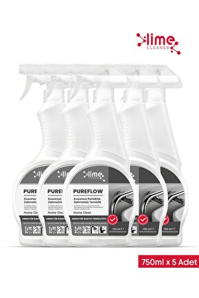 PureFlow Armatür Banyo Temizleyici Kireç ve Leke Sökücü - Etkili Çözüm! 750ml - 5 Adet