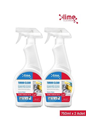  Turbo Clean Ultra Güçlü Banyo Temizleyici ve Kireç Çözücü Sprey 750 ml x 2 Adet - Sihir