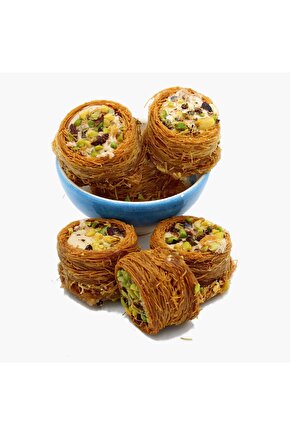 Kadayıflı Kaymaklı Bülbül Yuvası Lokum-glutensiz-tatlandırıcı Içemez-doğal Enfes Lezzet (400 GR)