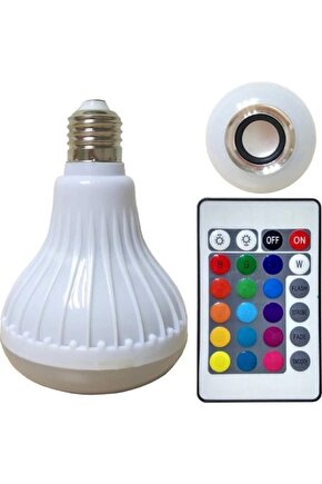 Bluetooth Hoparlörlü Rgb Led Ampül Lamba