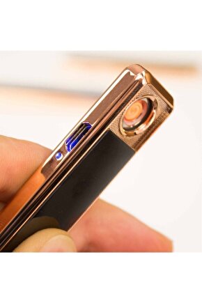 Kişiye Özel SİYAH ALEVSİZ ŞARJLI USB KIZAKLI ÇAKMAK