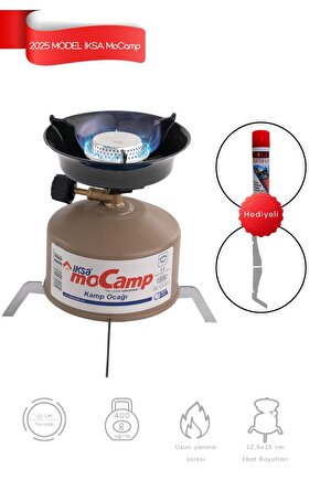 İksa Mocamp Kamp Ocağı 2025 Model, 1 Tüp Gaz Hediyeli - Bej 7056584962223, One Size