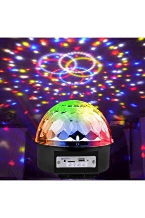 Küre Disko Topu Müzik Çalar Renkli Lazer Işıklı Bluetooth Sese Duyarlı Işıklar Disko Parti Işığı
