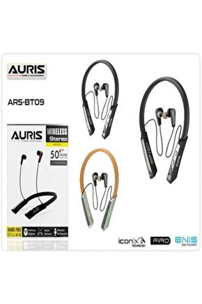 Auris Bt09 Wireless - Bluetootlu Sport Deri Desenli Kulakiçi Kablosuz Kulaklık