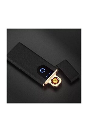 Usb Şarjlı Elektronik Alevsiz Sigara Yakan Çakmak Mavi
