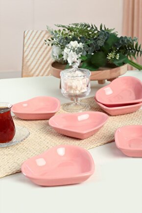 Pembe Kalp Çerezlik  Sosluk 14 Cm 6 Adet 550