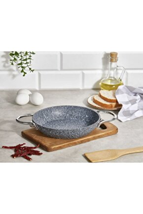 İndüksiyon Ocak Uyumlu Döküm Granit Yumurta Sahanı 20 Cm Çapında