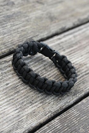 Siyah Renk Paracord Bileklik
