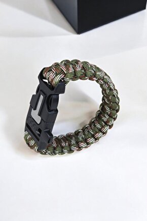 Paracord Cobra Survıval Kamuflaj Bileklik