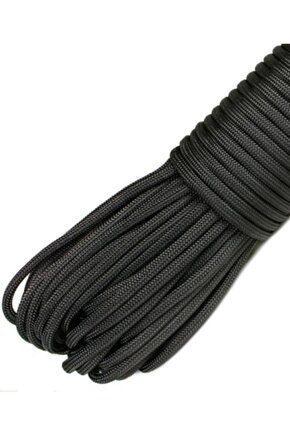 Paracord Paraşüt İpi 4 mm Siyah Renkli 550 Lb 100 Metre Fiyatıdır