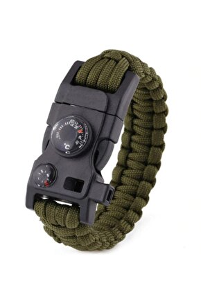 Paracord Cobra Survıval 15 In 1 Ateş Başlatıcılı Pusulalı Termometreli Bileklik
