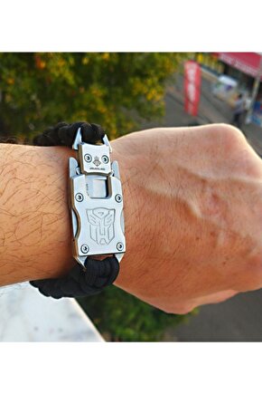 Avcı Paracord Bilekliik Paslanmaz Gizli Çelik Çakılı Orjinal Çok Kalite Sağlam