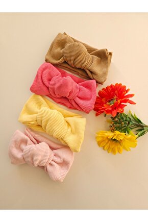 Kız Bebek & Çocuk Kaşkorse 4Lü Bandana Set