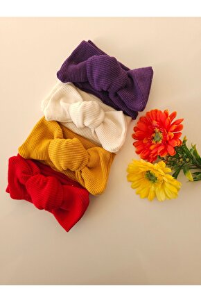 Kız Bebek & Çocuk Kaşkorse 4Lü Bandana Set