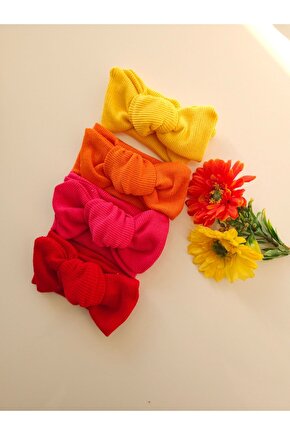 Kız Bebek & Çocuk Kaşkorse 4Lü Bandana Set