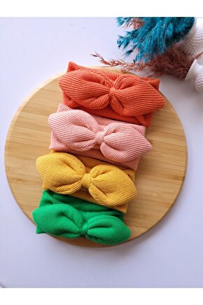 Kız Bebek & Çocuk Tavşan Kulak Bandanan 4lü Set