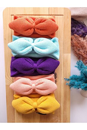 Kız Bebek & Çocuk Tavşan Kulak Bandana 5li Set