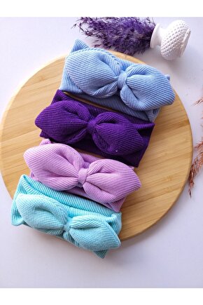 Kız Bebek & Çocuk Tavşan Kulak Bandanan 4lü Set