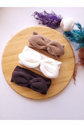 Kız Bebek & Çocuk Tavşan Kulak Bandana 3lü Set