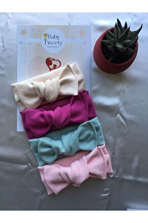 4lü El Yapımı Ribana Kız Bebek Bandana