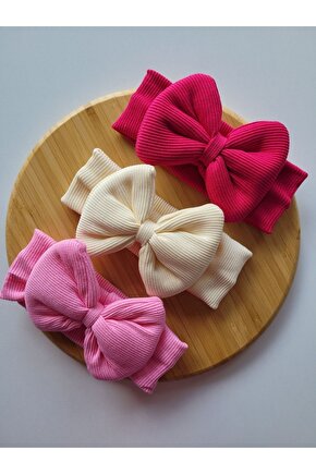 Kız Çocuk & Bebek Kaşkorse Fiyonk Bandana 3lü Set