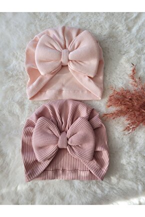 Kız Çocuk & Bebek Renkli Bone 2li Set