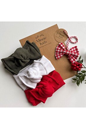 Kız Çocuk 3 Lü Ribana Bandana Seti - Hbk